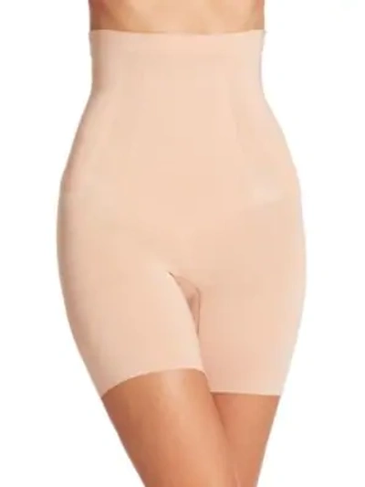 Shop Spanx Women's Oncore High-waist Mid-thigh Shorts In Soft Nude