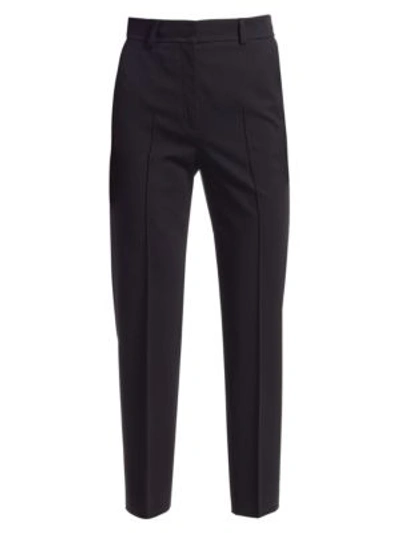 Shop Akris Punto High-waist Cropped Boyfriend Pants In Black