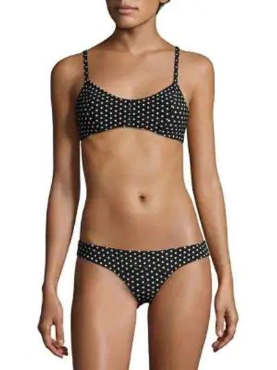 Shop Lisa Marie Fernandez Genevieve Bonded Bikini Set In Black