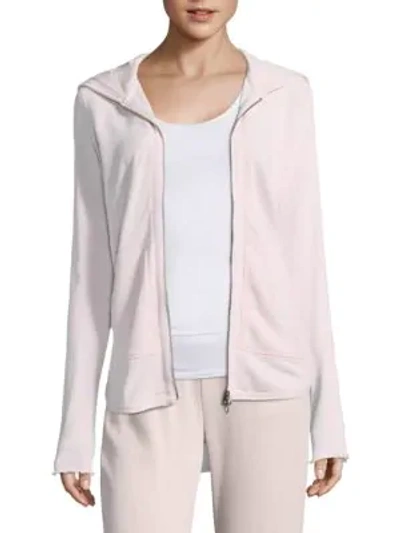 Shop Atm Anthony Thomas Melillo French Terry Zip Hoodie In Lavender