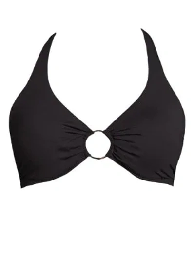 Shop Melissa Odabash Halterneck Bikini Top In Black