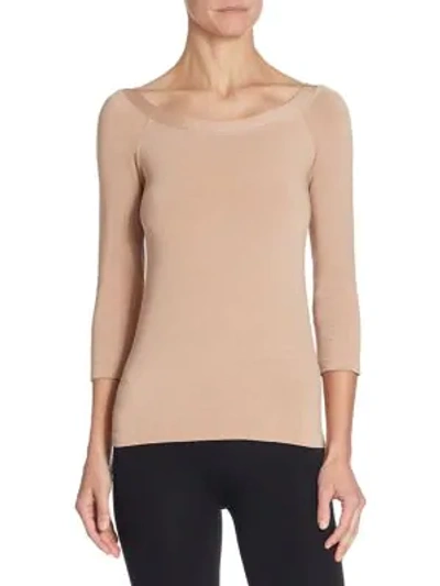 Shop Wolford Cordoba Pullover In Almond