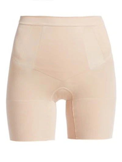 Shop Spanx Women's Oncore Mid-thigh Shorts In Soft Nude