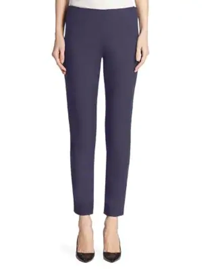 Shop Lela Rose Women's Catherine Stretch-twill Pants In Navy