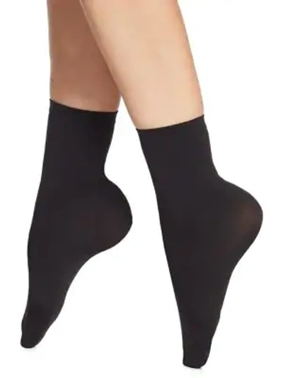 Shop Wolford Velvet 66 Ankle Socks In Black
