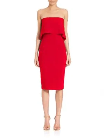 Shop Likely Women's Driggs Strapless Dress In Scarlet