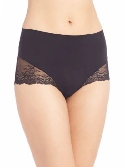 Shop Spanx Women's Undie-tectable Lace Hi-hipster Panty In Very Black