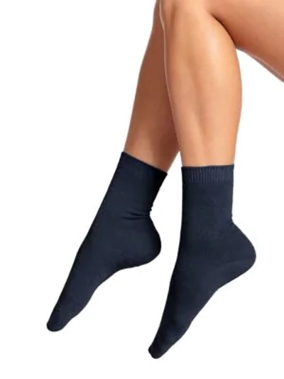 Shop Falke Women's Cosy Wool Socks In Dark Navy