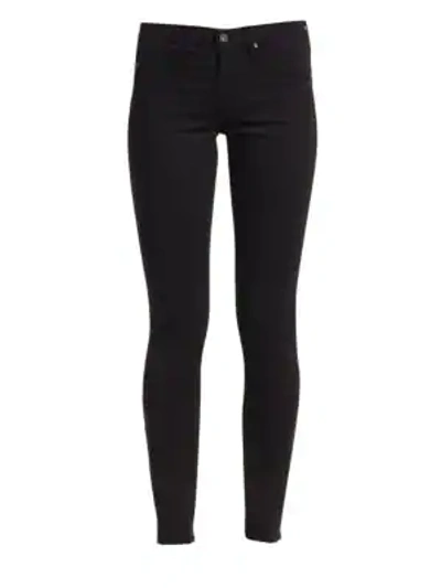 Shop Ag Legging Mid-rise Sateen Ankle Jeans In Saturated Black