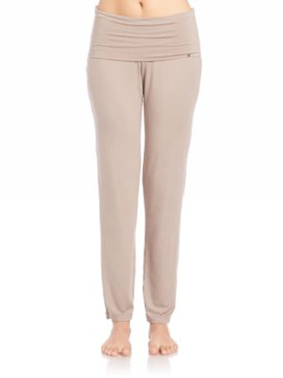 Shop Hanro Yoga Lounge Pants In Taupe