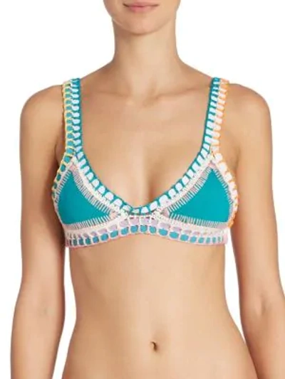 Shop Kiini Liv Bikini Top In Jade Multi