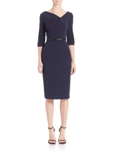 Shop Black Halo Women's Jackie O Three-quarter Sleeve Dress In Eclipse