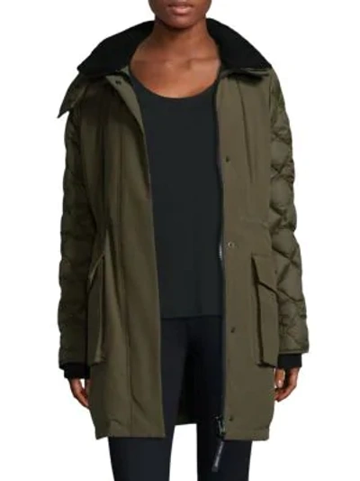Shop Canada Goose Women's Elwin Military Parka In Military Green