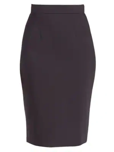 Shop Dolce & Gabbana Stretch-wool Pencil Skirt In Black