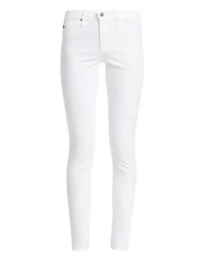 Shop Ag Prima Sateen Mid-rise Cigarette Pants In White
