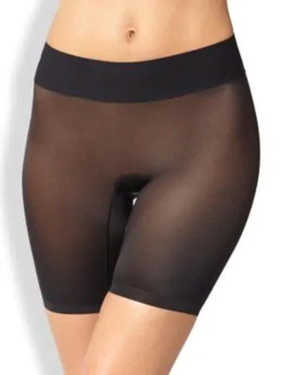 Shop Wolford Women's Sheer Touch Control Shorts In Black