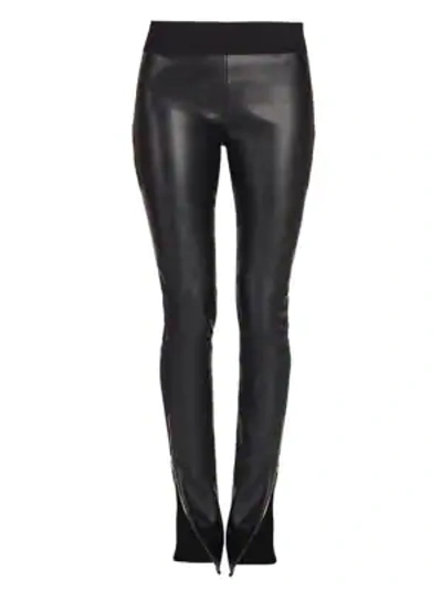 Shop Stella Mccartney Women's Faux Leather Pants In Black