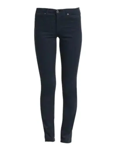 Shop Ag Women's Prima Sateen Mid-rise Skinny Pants In Midnight