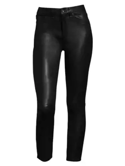 Shop Rag & Bone High-rise Leather Skinny Pants In Black