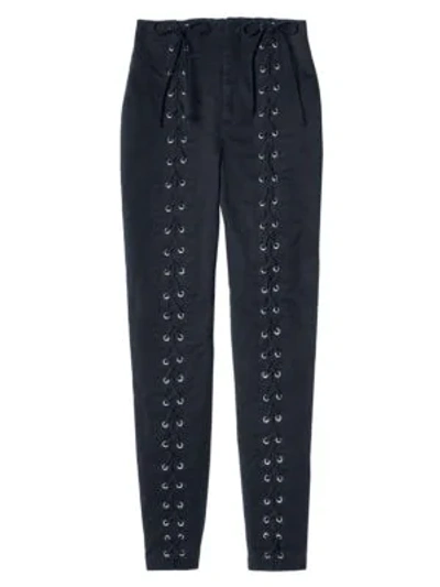 Shop A.l.c Kingsley Lace-up Pants In Midnight