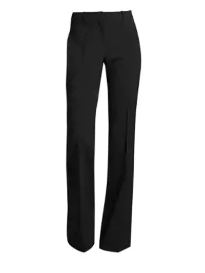 Shop Hugo Boss Tulea Flared Bootleg Trousers In Black