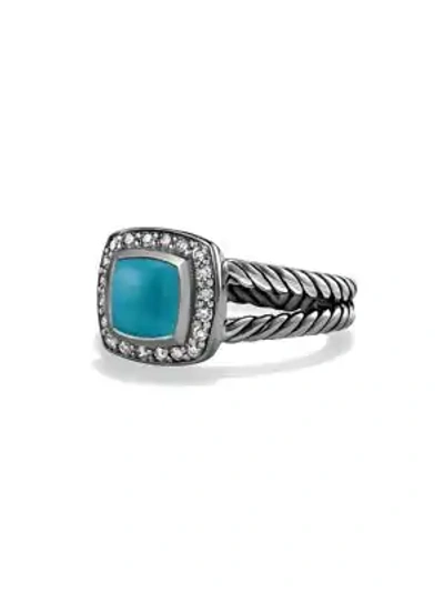 Shop David Yurman Women's Petite Albion Ring With Turquoise & Diamonds
