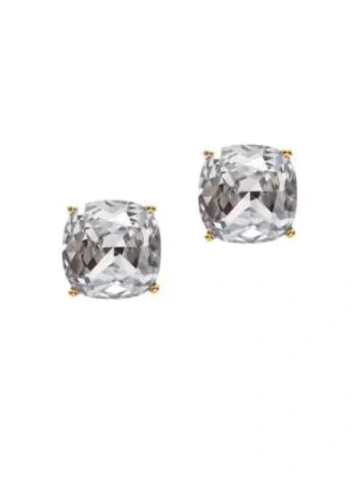 Shop Kate Spade Small Square Stud Earrings In Clear