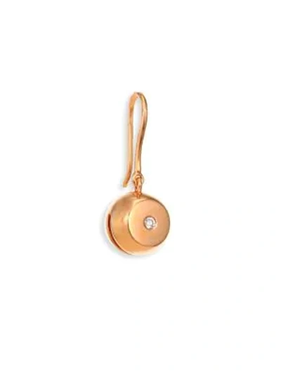 Shop Aurelie Bidermann Telemaque Diamond & 18k Rose Gold Single Bell Earring