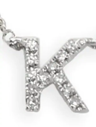 Shop Ef Collection Diamond Bezel & Initial Pendant Necklace In K