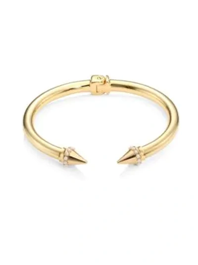 Shop Vita Fede Mini Titan Swarovski Pearl Bracelet In Gold