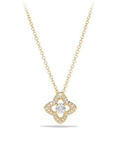 Shop David Yurman Venetian Gemstone & Diamond Pavé Quatrefoil Pendant Necklace