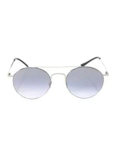 Shop Kyme Leon1 49mm Round Sunglasses In Silver