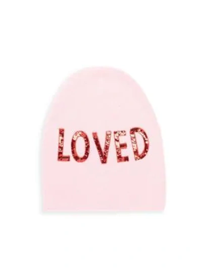 Shop Gucci Loved Sequin-embroidered Wool Hat In Rose
