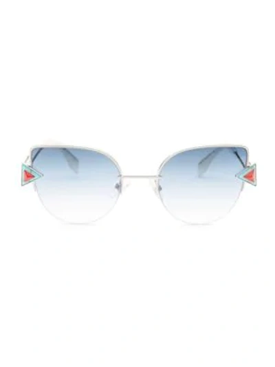 Shop Fendi Rainbow 52mm Cat Eye Sunglasses In Blue