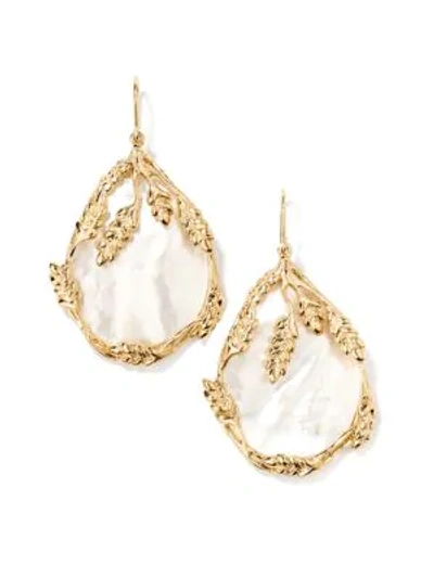 Shop Aurelie Bidermann Françoise Mother-of-pearl Drop Earrings In Gold