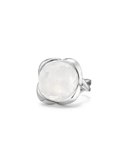 Shop David Yurman Continuance Ring With Gemstone In Milky Moon Quartz