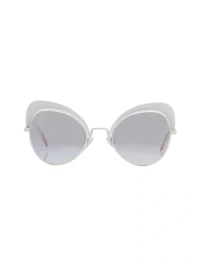 Shop Fendi 54mm Cat Eye Sunglasses In White