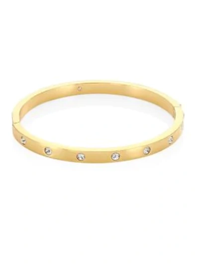 Shop Kate Spade Women's Set In Stone Hinged Bangle In Gold