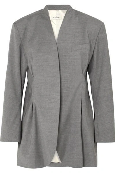 Shop Totême Wool-blend Blazer In Gray