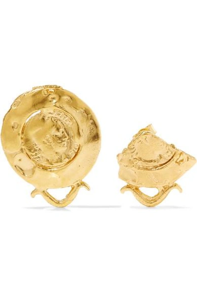 Shop Alighieri La Passione Di Napoli Gold-plated Earrings