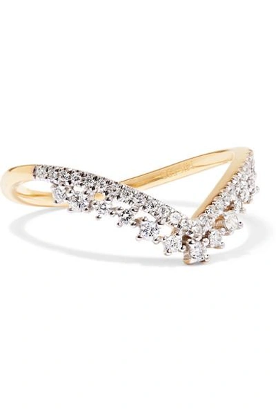 Shop Stone And Strand 14-karat Gold Diamond Ring