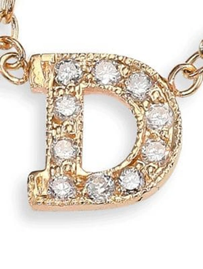 Shop Zoë Chicco Pavé Diamond & 14k Yellow Gold Initial Pendant Necklace