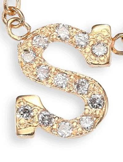 Shop Zoë Chicco Pavé Diamond & 14k Yellow Gold Initial Pendant Necklace In S