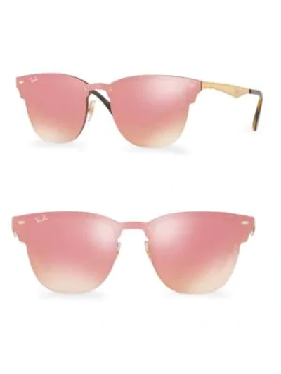 Modernisering Aanbeveling Monarchie Ray Ban Women's Rb3576 47mm Blaze Mirrored Clubmaster Sunglasses In Pink |  ModeSens