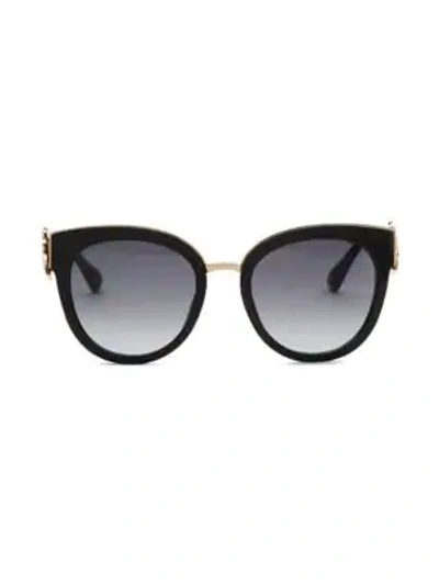 Shop Jimmy Choo Jade Oversized Sunglasses & Crystal Clip-on Ear Climbers In Black