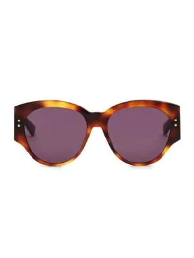 Shop Dior 54mm Lady  Studded Sunglasses In Dark Havana
