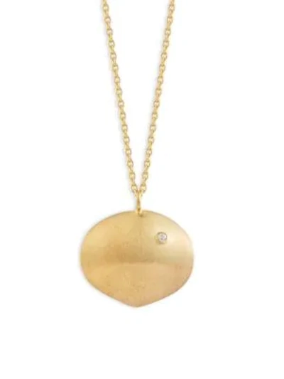 Shop Elizabeth And James Tassie Pendant Necklace In Yellow Gold