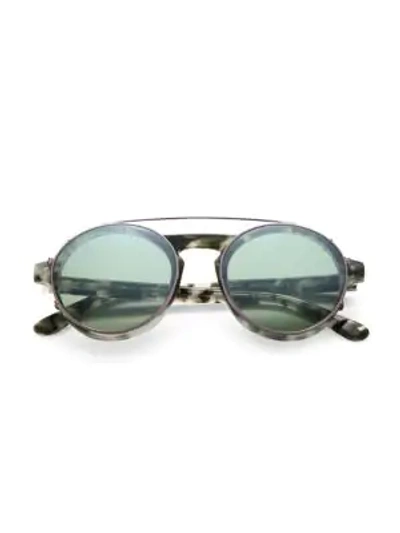 Shop Westward Leaning 49mm Clip-on Lens Sunglasses In Pepper Tortoise