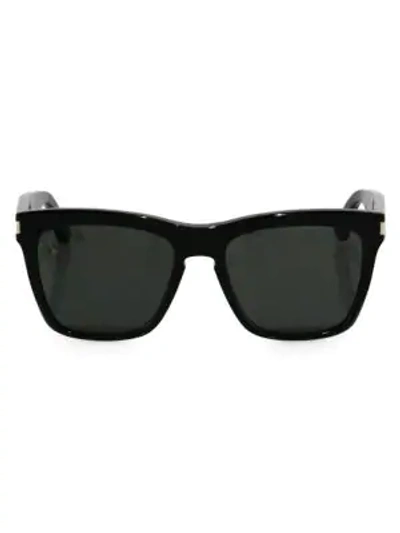 Shop Saint Laurent Sl 137 Devon 55mm Square Sunglasses In Black