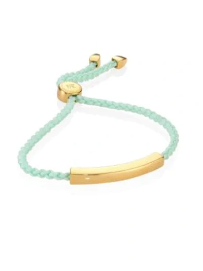 Shop Monica Vinader Linear Friendship Bracelet/mint